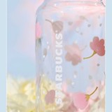Starbucks 2025 China Sakura Blossom Pink Cold Color Change 18oz Glass Cup