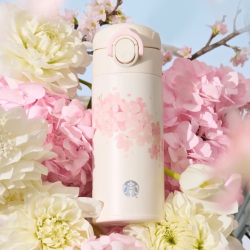 Starbucks 2025 China Sakura Blossom Light Pink 12oz SS Tumbler