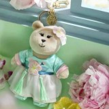 Starbucks 2025 China Spring Flower Mini Bear Toy Keychain