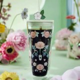 Starbucks 2025 China Spring Flower 21oz Glass Cup with Topper