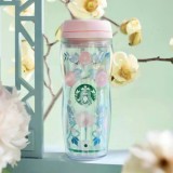 Starbucks 2025 China Spring Flower Pink 12oz DW Plastic Tumbler