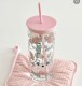 Starbucks 2025 China Spring Flower Pink 20oz DW Glass Cup