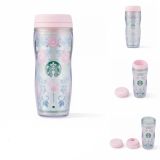 Starbucks 2025 China Spring Flower Pink 12oz DW Plastic Tumbler