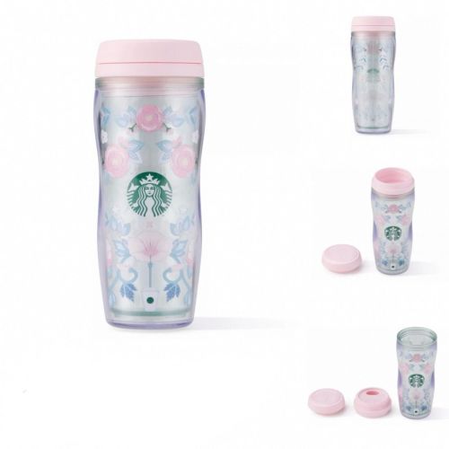 Starbucks 2025 China Spring Flower Pink 12oz DW Plastic Tumbler
