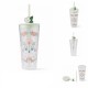 Starbucks 2025 China Spring Flower 21oz Glass Cup with Topper