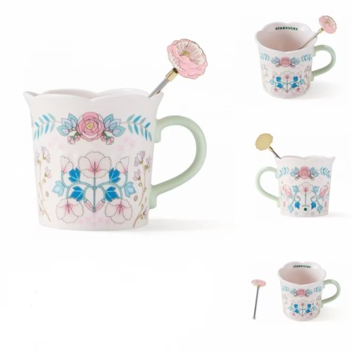 Starbucks 2025 China Spring Flower 13oz Mug with Stick