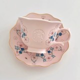 Starbucks 2025 China Spring Flower Pink 10oz Mug with Coaster