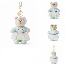 Starbucks 2025 China Spring Flower Mini Bear Toy Keychain