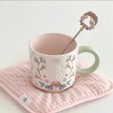 Starbucks 2025 China Spring Flower Pink 12oz Mug with Stick