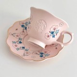 Starbucks 2025 China Spring Flower Pink 10oz Mug with Coaster