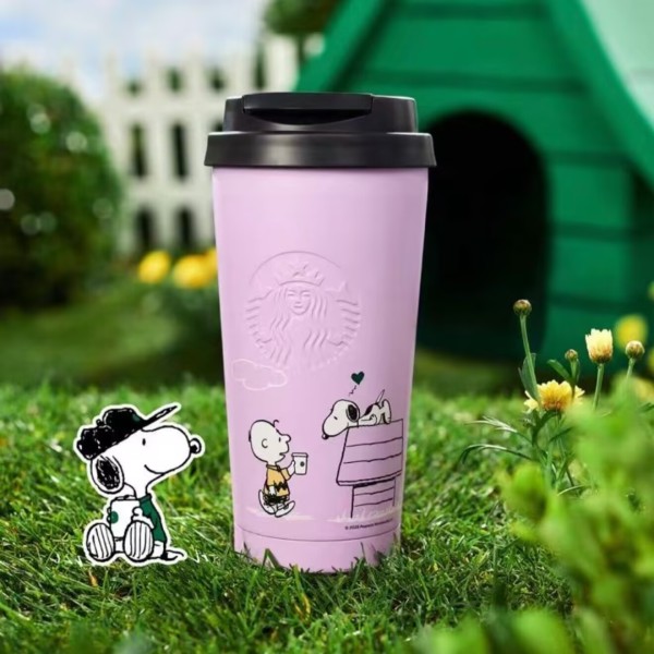 Starbucks 2025 China Snoopy Purple 16oz SS Tumbler