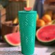 Starbucks 2025 China Summer Fruit Watermelon Green Jewel 27oz Tumbler with Topper