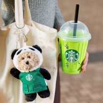 Starbucks 2025 HK Panda 12oz Reusable Tumbler with Panda Bear Keychain