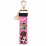 Starbucks 2025 China Bear Game Pink Keychain