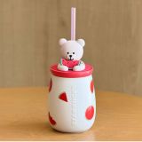 Starbucks 2025 China Summer Fruit Cute Bear Watermelon 15oz Straw Mug