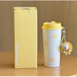 Starbucks 2025 China Summer Fruit Lemon Cute Bear 16oz SS Tumbler with Keychain