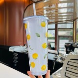 Starbucks 2025 China Summer Fruit Lemon 26oz Plastic Tumbler