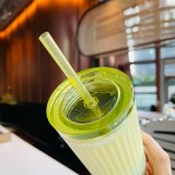 Starbucks 2025 China Summer Fruit Lemon Yellow Stripe 19oz SS Tumbler
