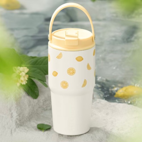Starbucks 2025 China Summer Fruit Lemon Yellow 20oz SS Tumbler