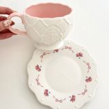 Starbucks 2025 China Garden Music Pink Cute Bear 10oz Mug with Coaster
