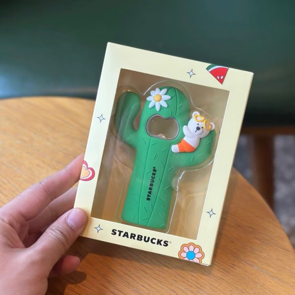 Starbucks 2025 China Summer Tropical Style Cactus Bottle Opener