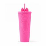 Starbucks 2025 China Summer Dopamine Pink 26oz Studded Tumbler with Topper