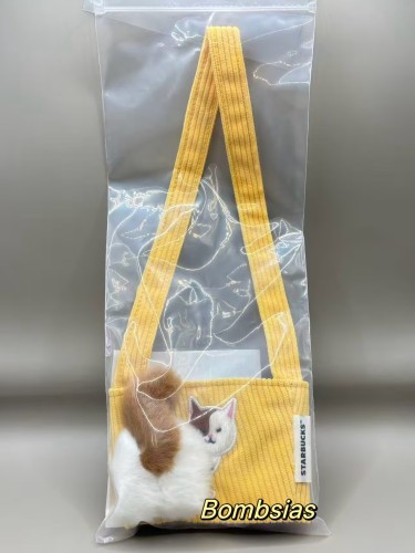 Starbucks 2025 Taiwan Summer Yellow Cat Tail Sleeve