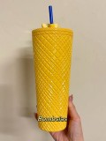 Starbucks 2025 Taiwan Summer Lemon Yellow Jewel 24oz Tumbler with Topper