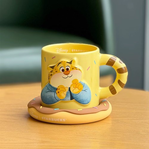 Starbucks x Disney 2025 China Zootopia Leopard Officer 14oz Mug with Coaster