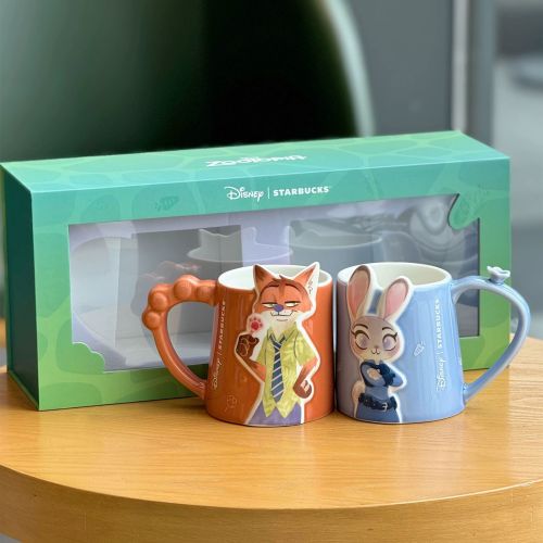 Starbucks x Disney 2025 China Zootopia Judy and Nick 12oz Mug Set
