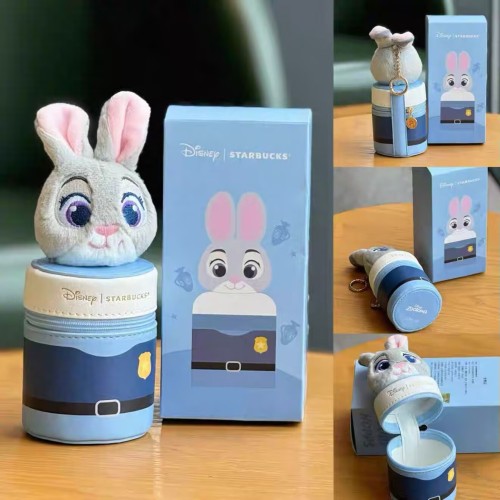 Starbucks x Disney 2025 China Zootopia Judy Mini Coin Bag Keychain