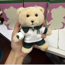 Starbucks 2025 China Green T-shirt Mini Bear Toy