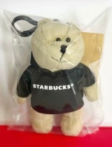 Starbucks 2019 China Black Clothes Mini Bear Toy Keychain