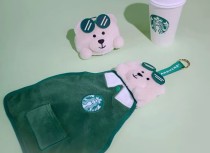 Starbucks 2025 China Summer Cute Bear Green Hand Towel