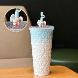 Starbucks 2025 China Summer Blue Dion 24oz SS Tumbler with Topper