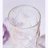 Starbucks 2025 China Summer Fantasy Purple Scale 19oz Glass Cup with Topper