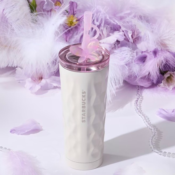 Starbucks 2025 China Summer Fantasy Purple White 14oz SS Tumbler with Topper