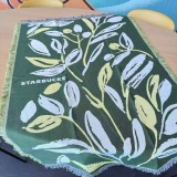 Starbucks 2025 China Coffee Leaves Green Blanket (90*130cm)