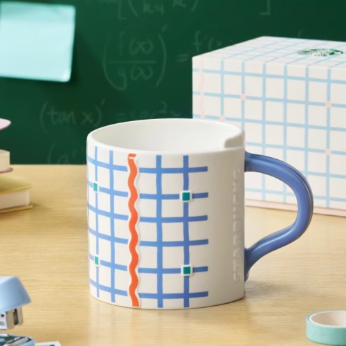 Starbucks 2025 China Back to School White and Blue 13oz Mug