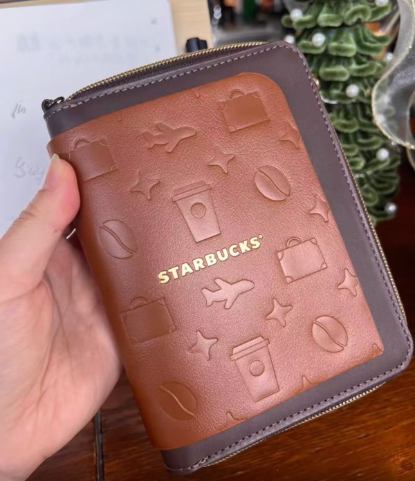Starbucks 2025 China Brown Travel Card Passport Holder