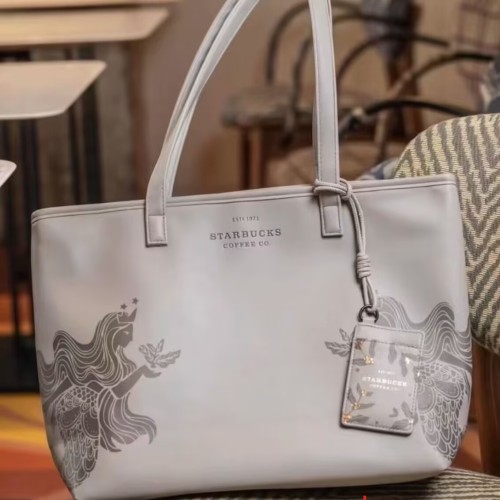 Starbucks 2025 China Autumn Siren Mermaid Grey Hand Bag