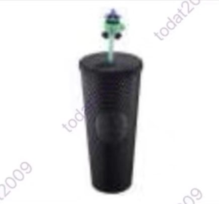 Starbucks 2025 Taiwan Halloween Black 24oz Studded Tumbler with Topper