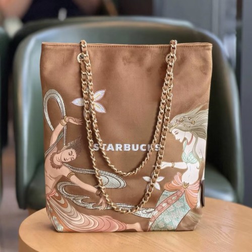 Starbucks 2025 China Dunhuang Siren Mermaid Hand Bag