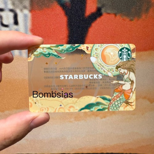 Starbucks 2025 China Dunhuang Siren Mermaid Used Card