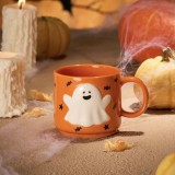 Starbucks 2025 China Halloween Ghost Orange 12oz Mug