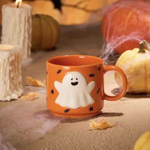 Starbucks 2025 China Halloween Ghost Orange 12oz Mug