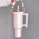 Starbucks 2025 China Autumn Field Bird Pink 40oz SS Tumbler with Keychain