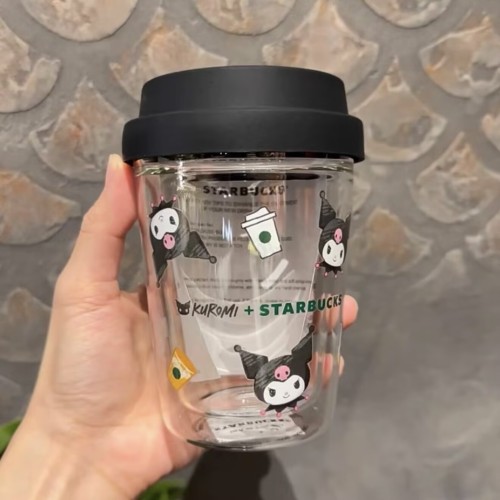 Starbucks x Kuromi 2025 HK Double Wall Glass Cup with lid