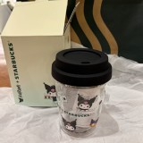 Starbucks x Kuromi 2025 HK Double Wall Glass Cup with lid