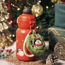 Starbucks 2025 China Warm Christmas Red Husky 19oz SS Tumbler with Coin Bag